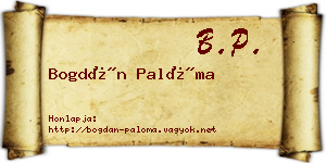 Bogdán Palóma névjegykártya